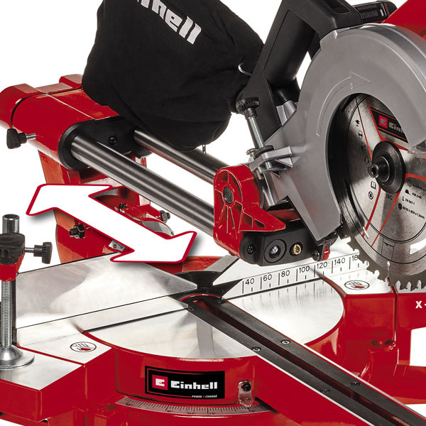 Пила торцовочная акк. Einhell PXC TE-SM 36/210 Li, 2х18В,210х30мм,пр-л 310х65мм,X-tend,лазер,без АКК (4300880)