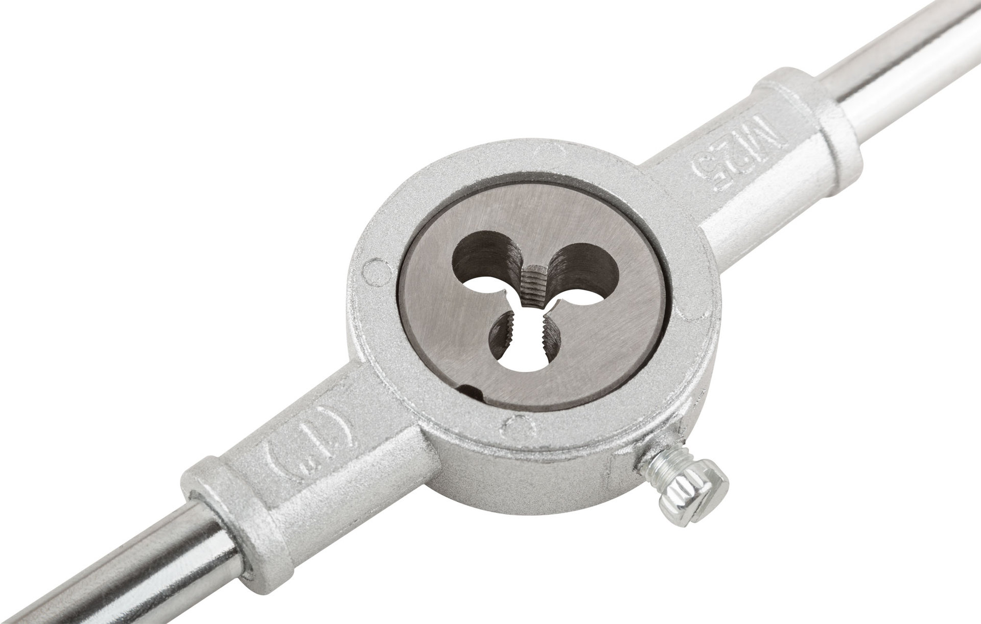 Плашки метрические, легированная сталь Профи 8 шт. М3-М12, плашкодержатель, блистер (70803)