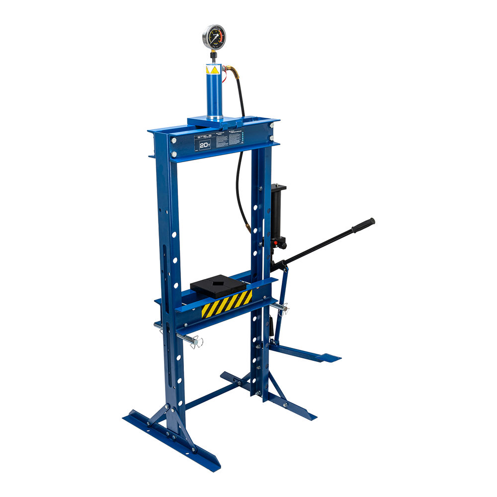 Пресс гидравлический с манометром и педалью, 20 т (комплект из 2 частей) Stels (52314)