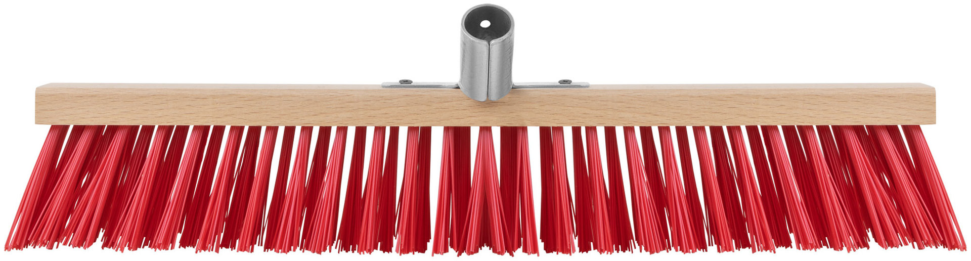 Щетка уличная Профи деревянная, жесткая щетина, металлическая тулейка под углом, 5-ти рядная, 500х65 мм (68057)