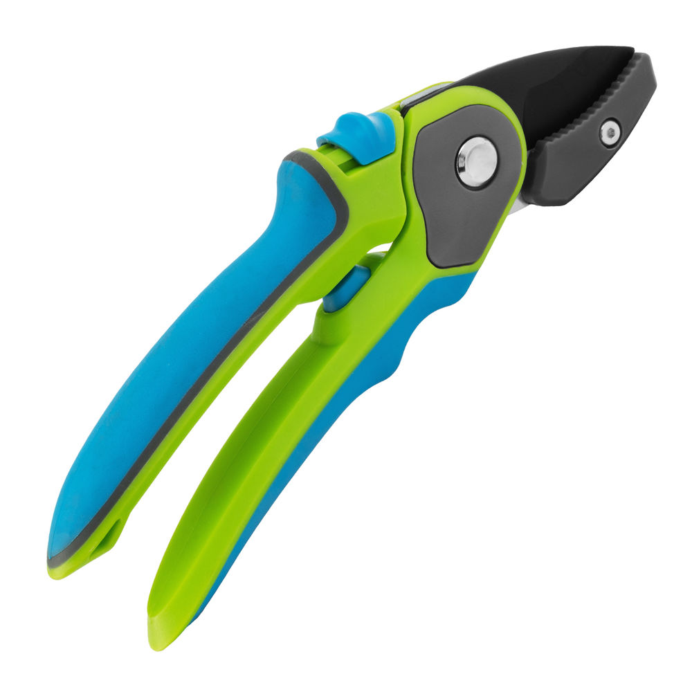 Секатор с наковальней, 220 мм, регулировка захвата, трехкомпонентные рукоятки, Luxe, Palisad (60480)