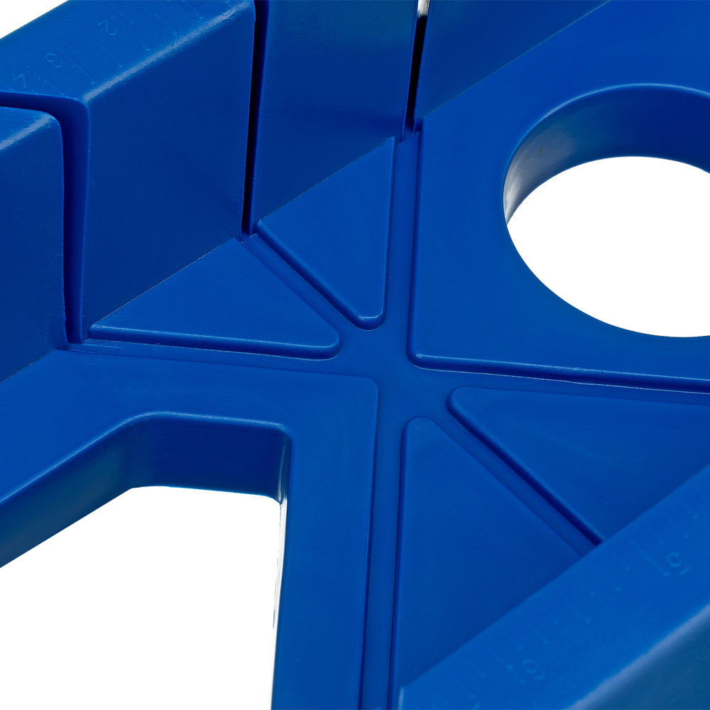 Стусло пластиковое, синее, 4 угла для запила, пила 450 мм Сибртех (22538)