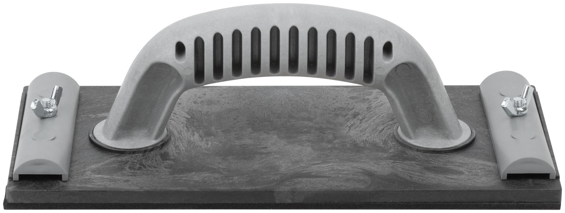 Терка для нажд.бумаги пластиковая с мет.прижимом, черная 230х105 мм (39720М)