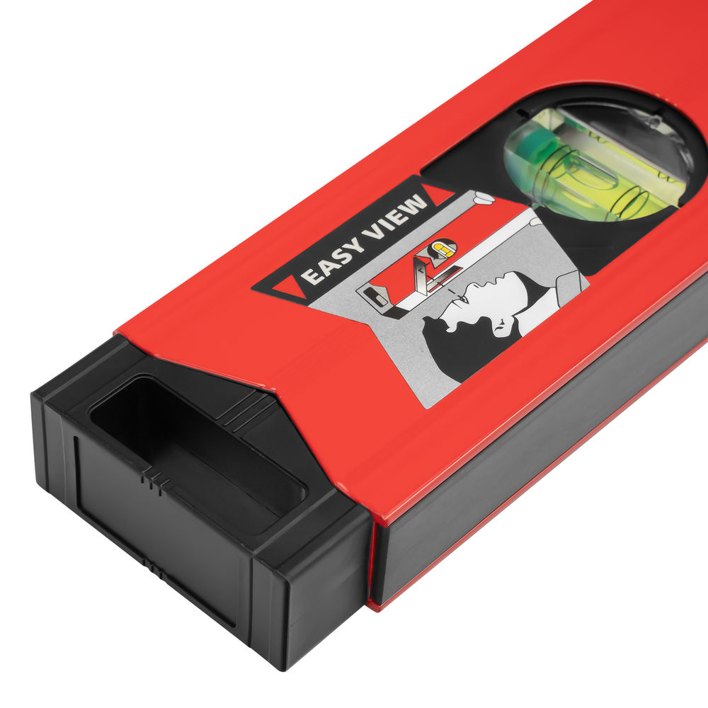 Уровень алюминиевый магнитный, 1200 мм, фрезерованный, 3 глазка (1 зеркальный) усиленный Matrix (34712)