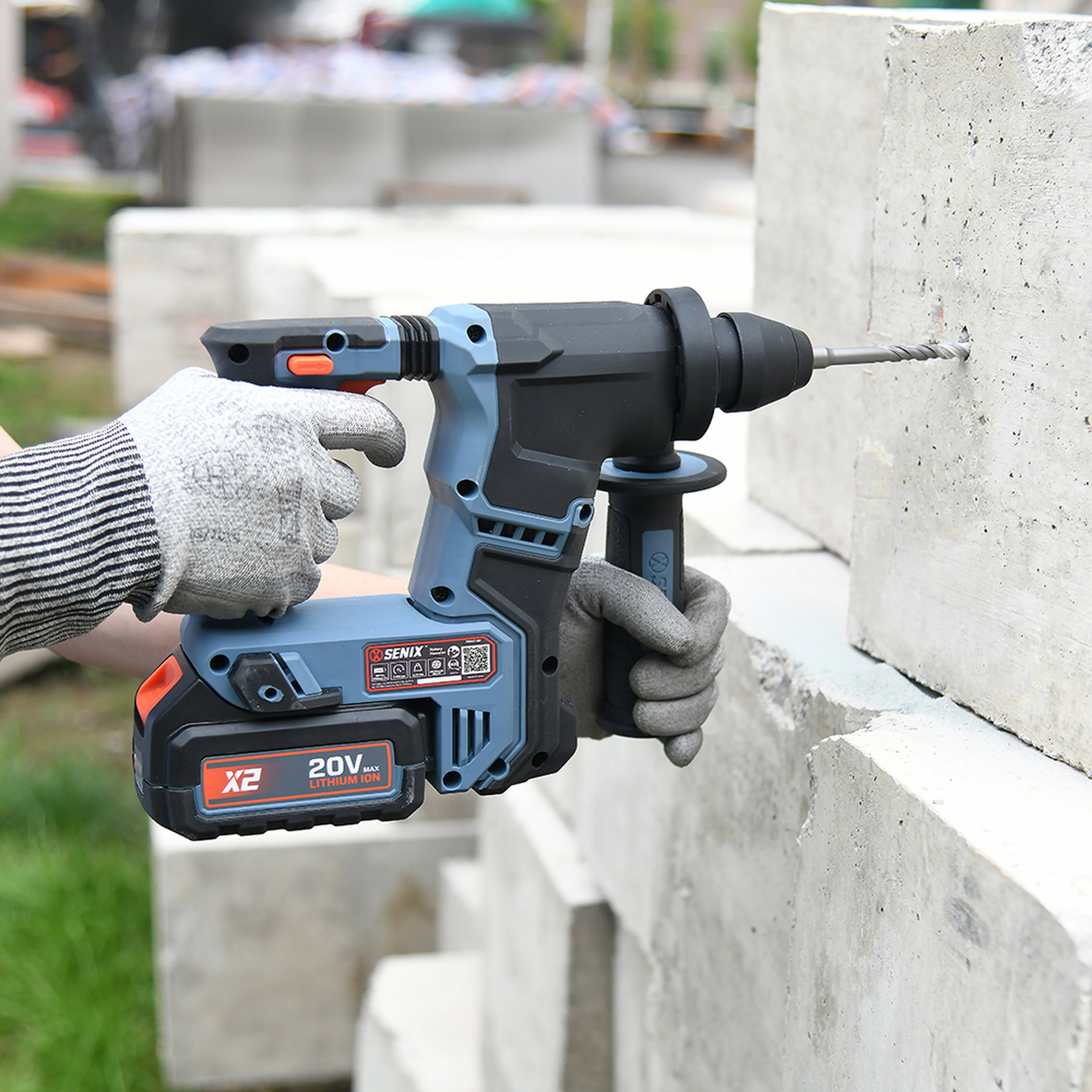 Перфоратор SDS-plus, 1.2Дж, 17 мм, без АКБ и ЗУ X2 20В