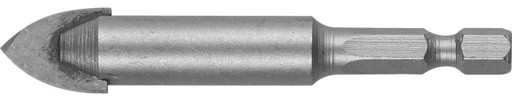 Сверло по стеклу и кафелю 14 мм, 2-х кромка, HEX 1/4 ЗУБР 29840-14