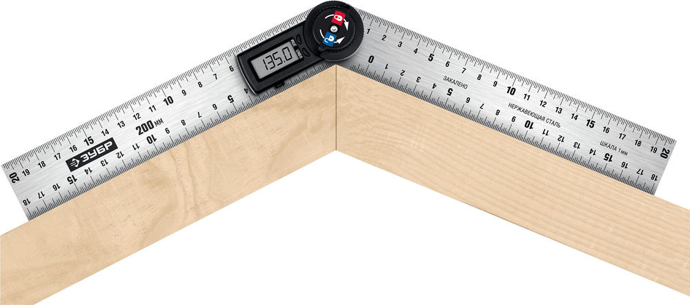 Транспортир-угломер электронный 200 мм Профессионал ЗУБР 34294