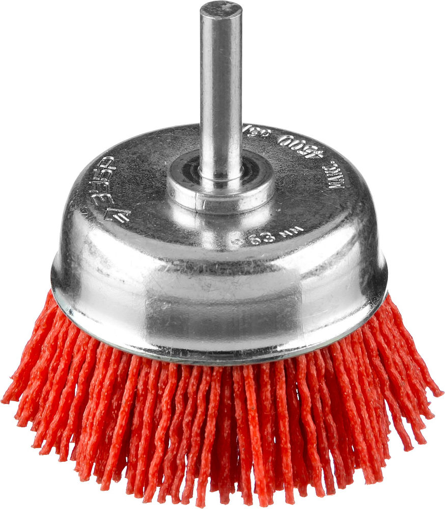 Щетка чашечная для дрели 63 мм, нейлоновая проволока ЗУБР Профессионал 35165-063_z02