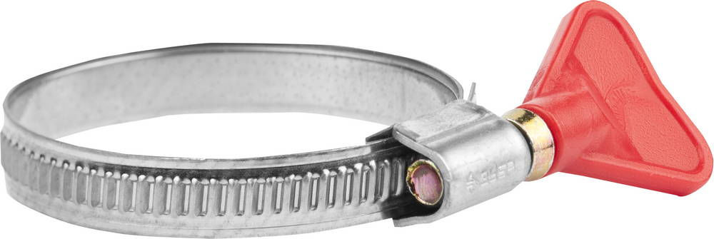 Хомут нержавеющий Бабочка 35 - 50 мм, накатная лента 9 мм, 2 шт ЗУБР Профессионал 37835-35-50