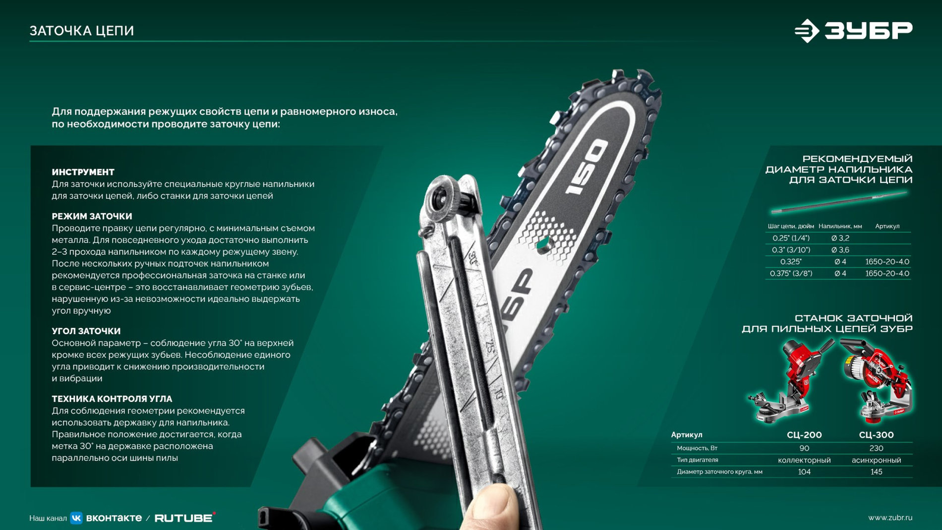 ЗУБР тип 6, 35 см, шаг 3/8?, паз 1.1 мм, 52 звена, цепь (71306-35)