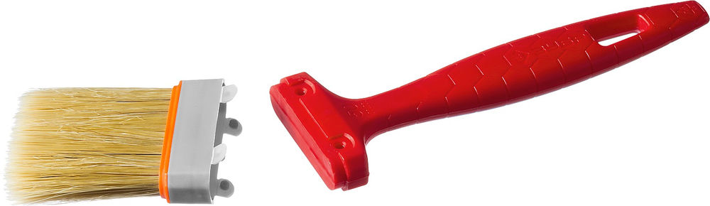 Кисть плоская 50 мм, 2, светлая натуральная щетина, пластмассовая ручка, все виды ЛКМ ЗУБР УНИВЕРСАЛ 01015-050