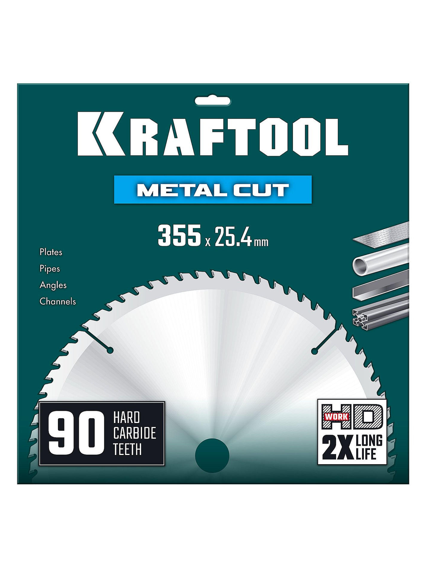 Диск пильный по металлу и стали Metal Cut, 355 х 25.4 мм, 90Т KRAFTOOL 36954-355-25.4-90