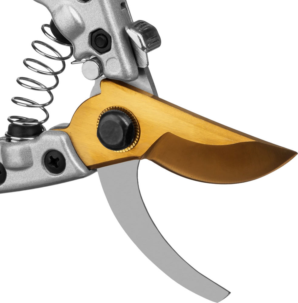 Плоскостной секатор G-13, 205 мм, закаленные лезвия, титановое покрытие, алюминиевые рукоятки GRINDA 423113