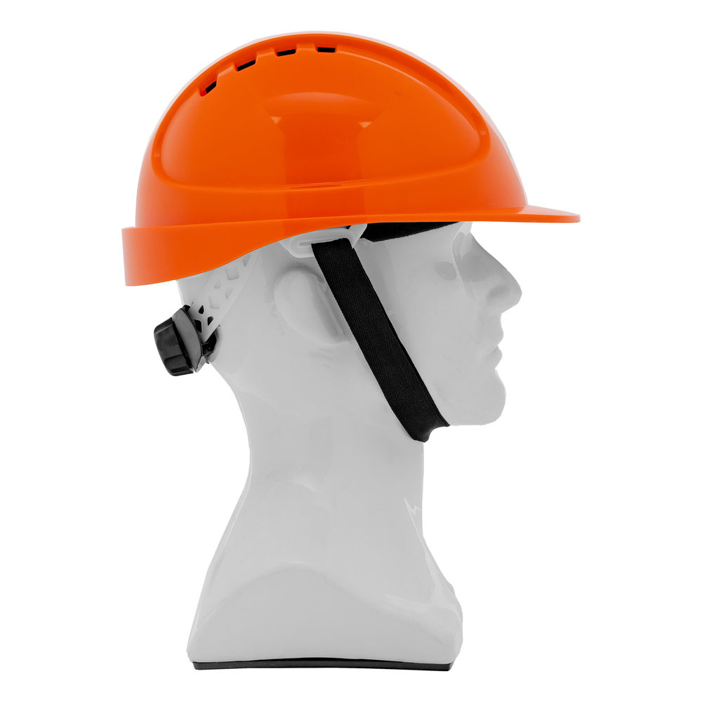 Каска защитная ударопрочная, ABS/PC, плавная регулировка, модель «Форвард» (К-05)оранж. Denzel (89206)