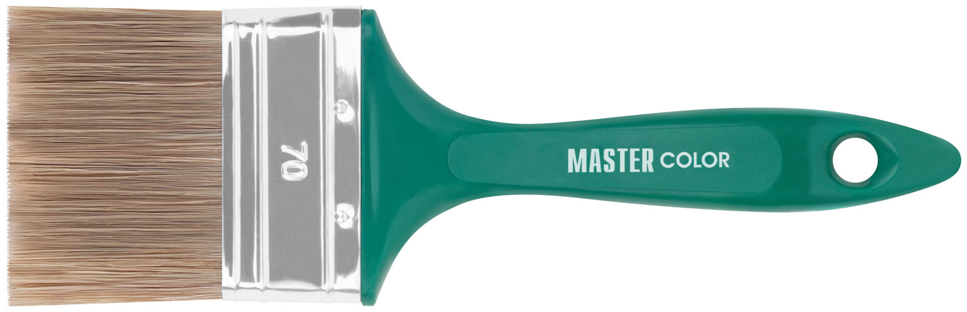 Кисть флейцевая, толщ. 16 мм, 70% ПЭT/30% натур. щетина, нерж.обжим, пласт.ручка, ширина 70 мм (30-0234)