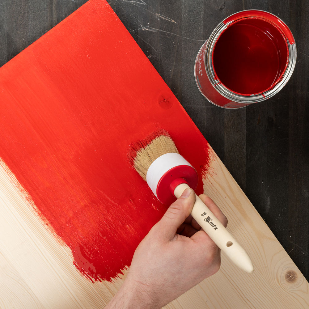 Кисть круглая №16 (55 мм) натуральная щетина, деревянная ручка MTX (82086)