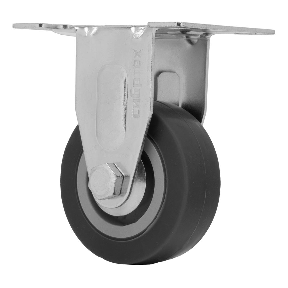 Колесо неповоротное D 50 мм, крепление платформенное Сибртех (68707)