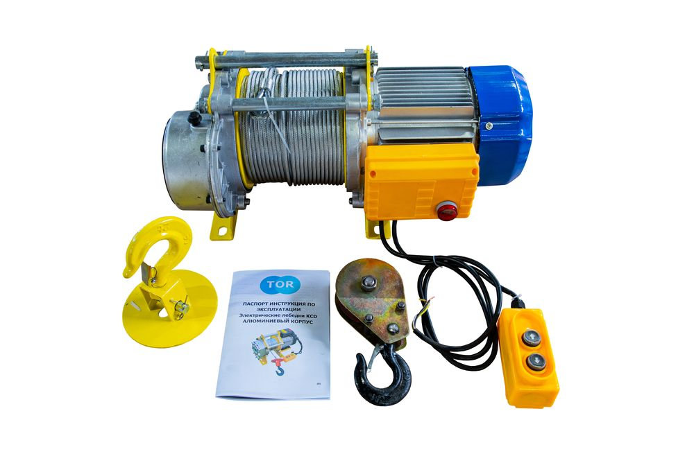 Лебедка электрическая TOR КCD (TSA) 300/600 60/30 м 24 м/мин 380В (алюминиевый корпус) (1034602)