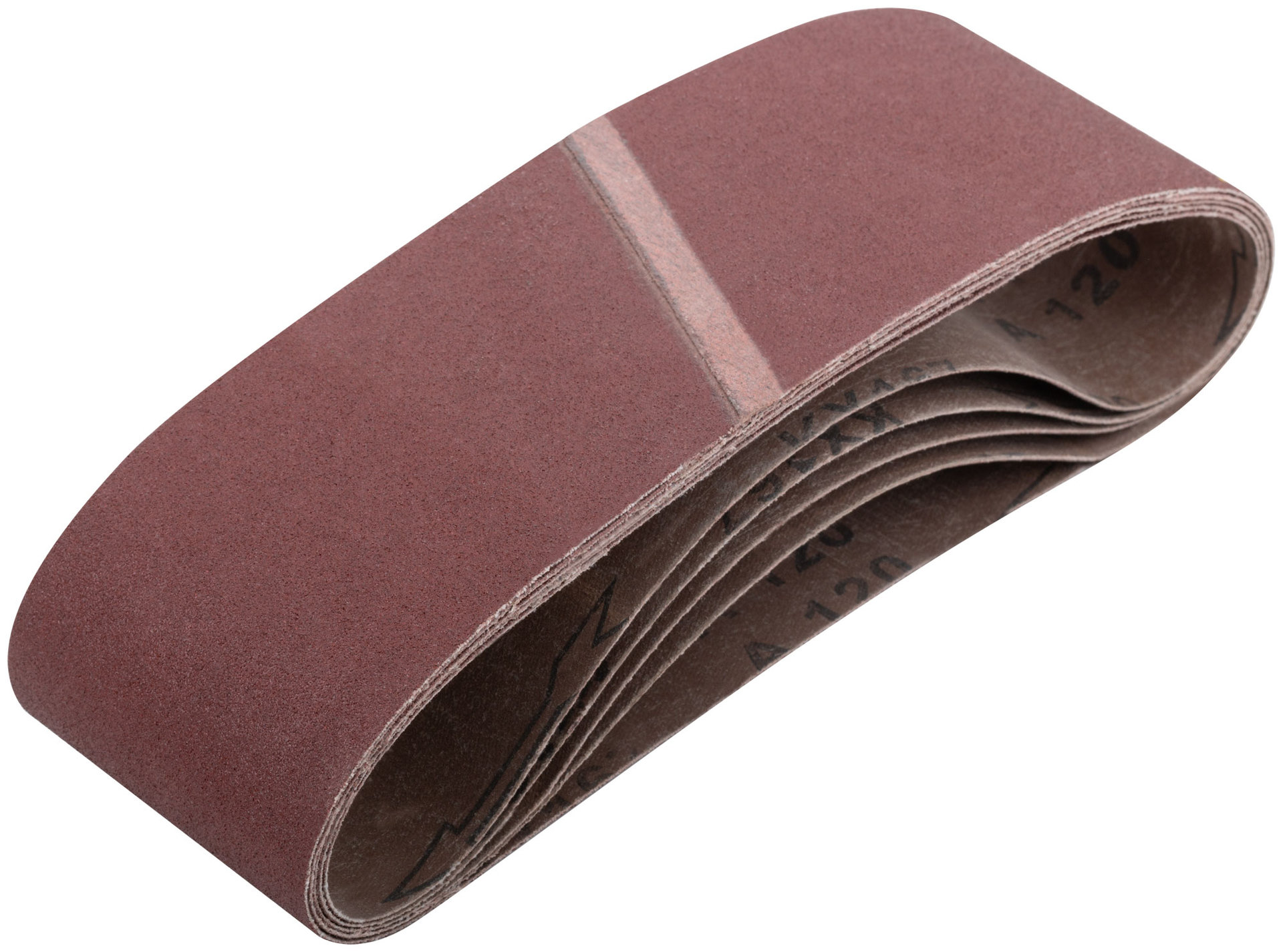 Ленты шлифовальные бесконечные, водостойкие, на тканевой основе, 5 шт., 75х533 мм Р 120 (39696)