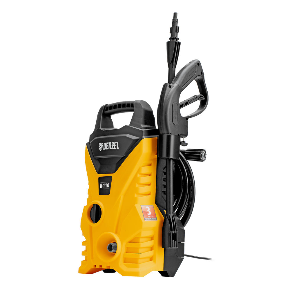 Моечная машина высокого давления R-110, 1500 Вт, 110 бар, 5,7 л/мин, переносная Denzel (58232)