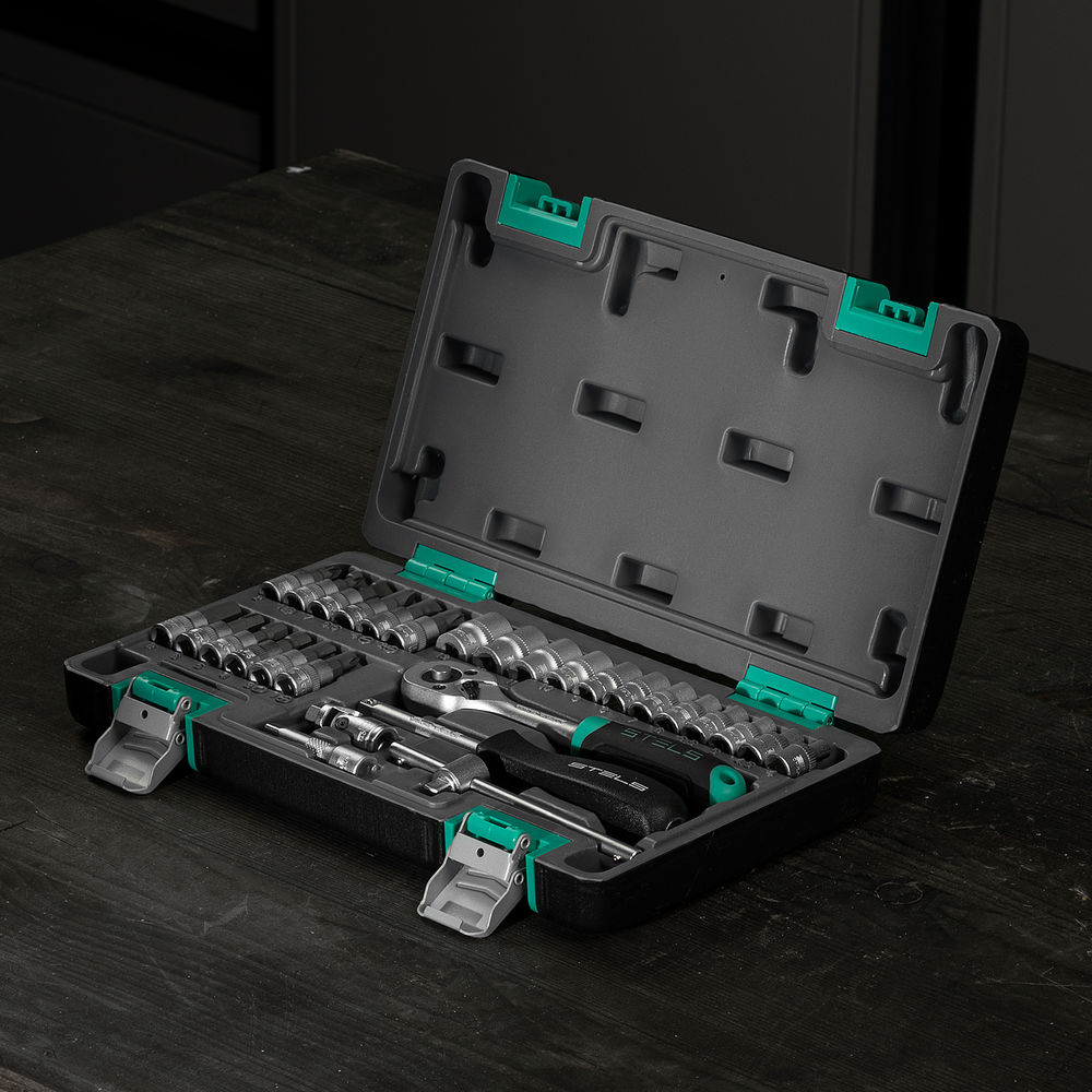 Набор инструментов, 1/4, CrV, пластиковый кейс 29 предметов Stels