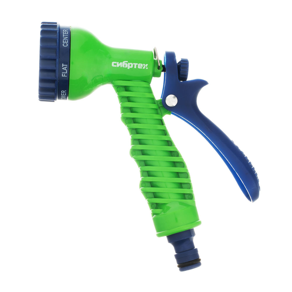 Набор поливочный, растягивающийся шланг 15 м, 7 режимов пистолет, соединитель, адаптер Сибртех (67544)