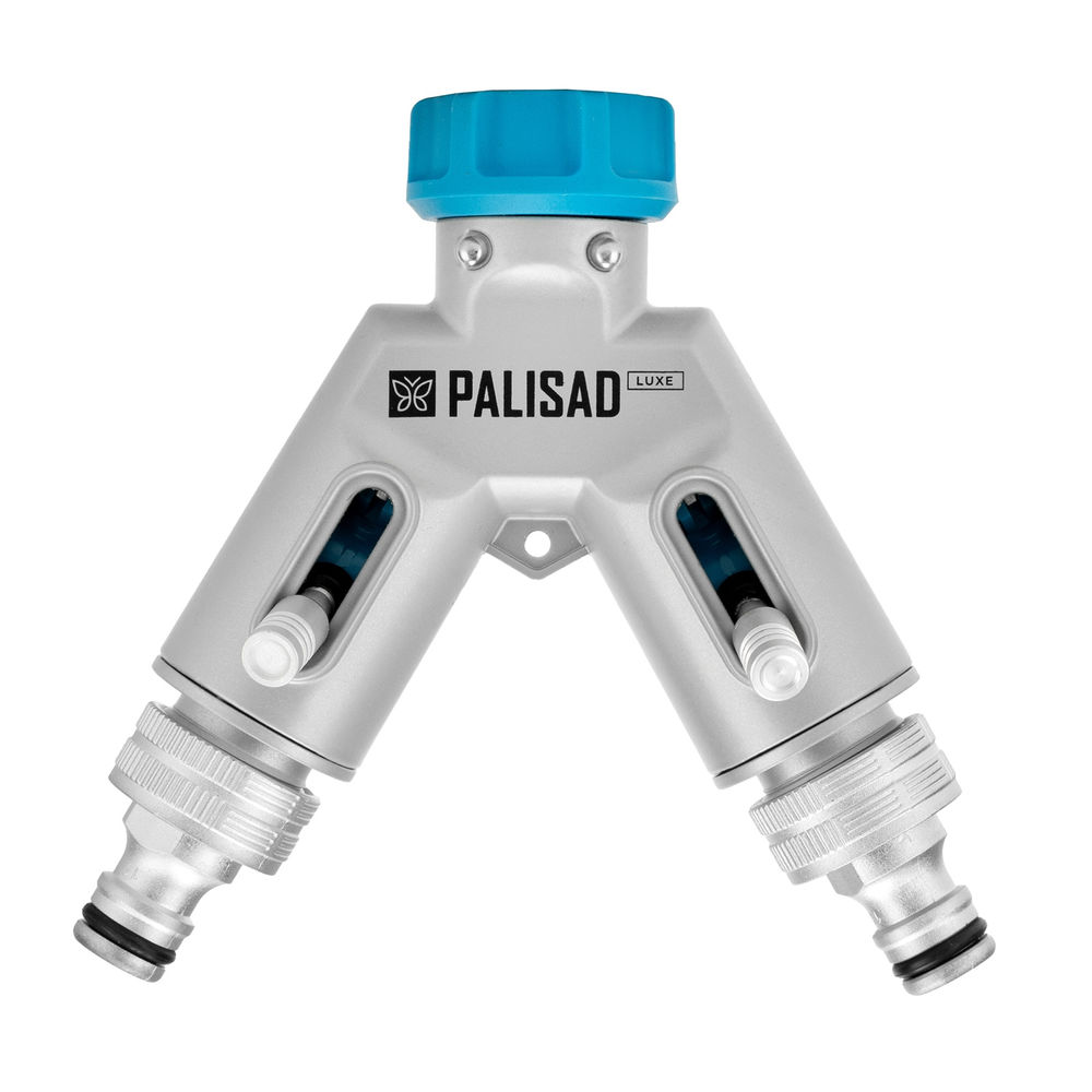 Разветвитель двухканальный, с внутренней резьбой 3/4,алюминий, LUXE Palisad (65832)