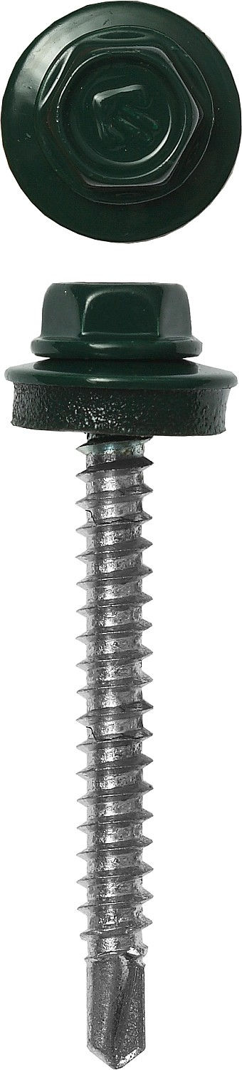 Саморез кровельный 65 х 4.8 мм, RAL 6005 зелёный насыщенный, 180 шт СКД ЗУБР 4-300315-48-065-6005