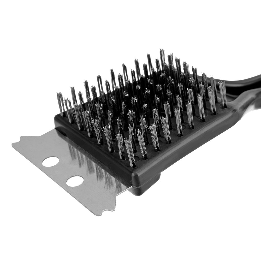 Щетка для чистки гриля 20 см, 2 в 1 (щетка, скребок) Camping Palisad (69650)