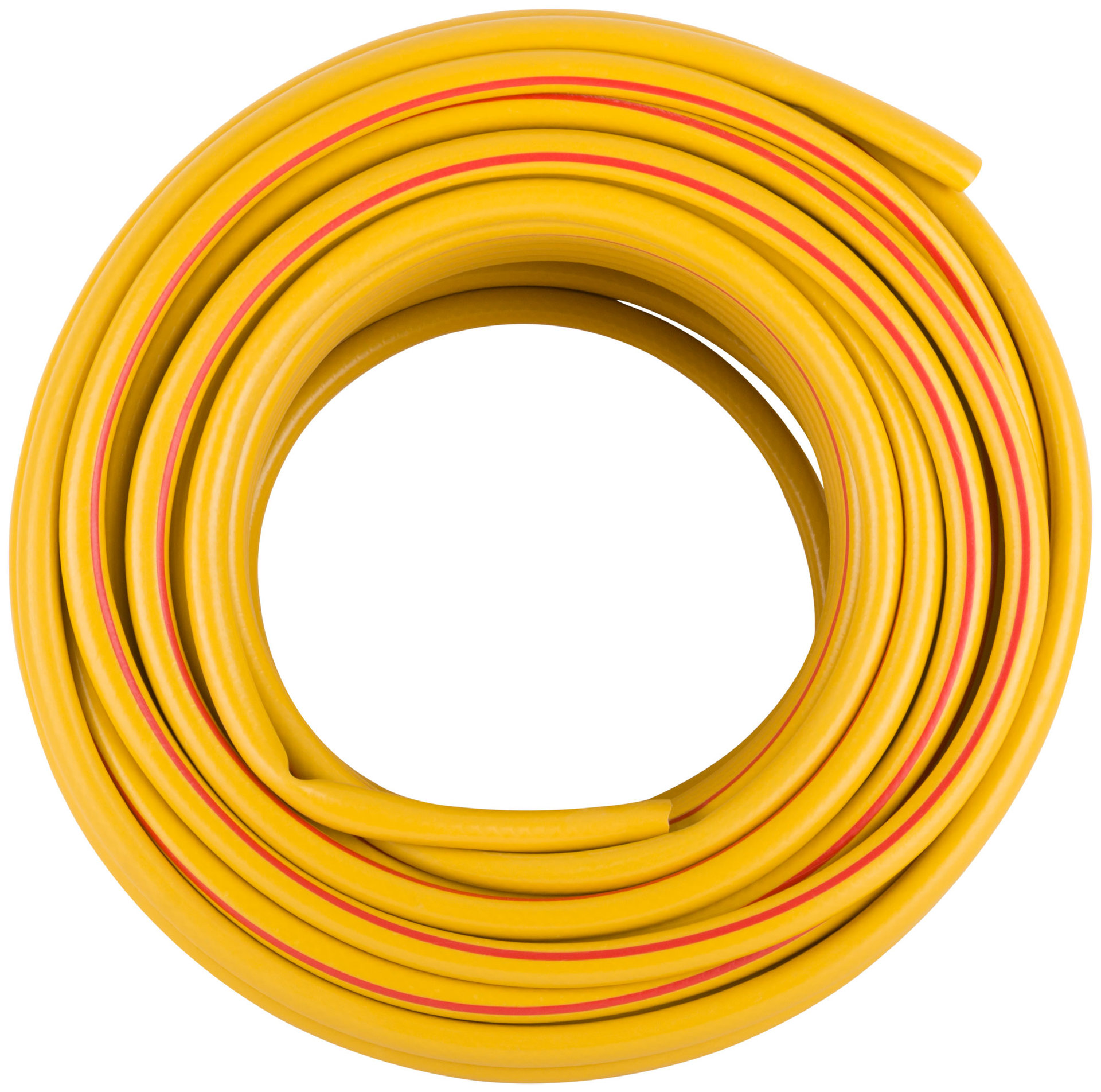 Шланг поливочный трехслойный армированный, желтый 1/2 х 2,0 мм х 50 м (76316)