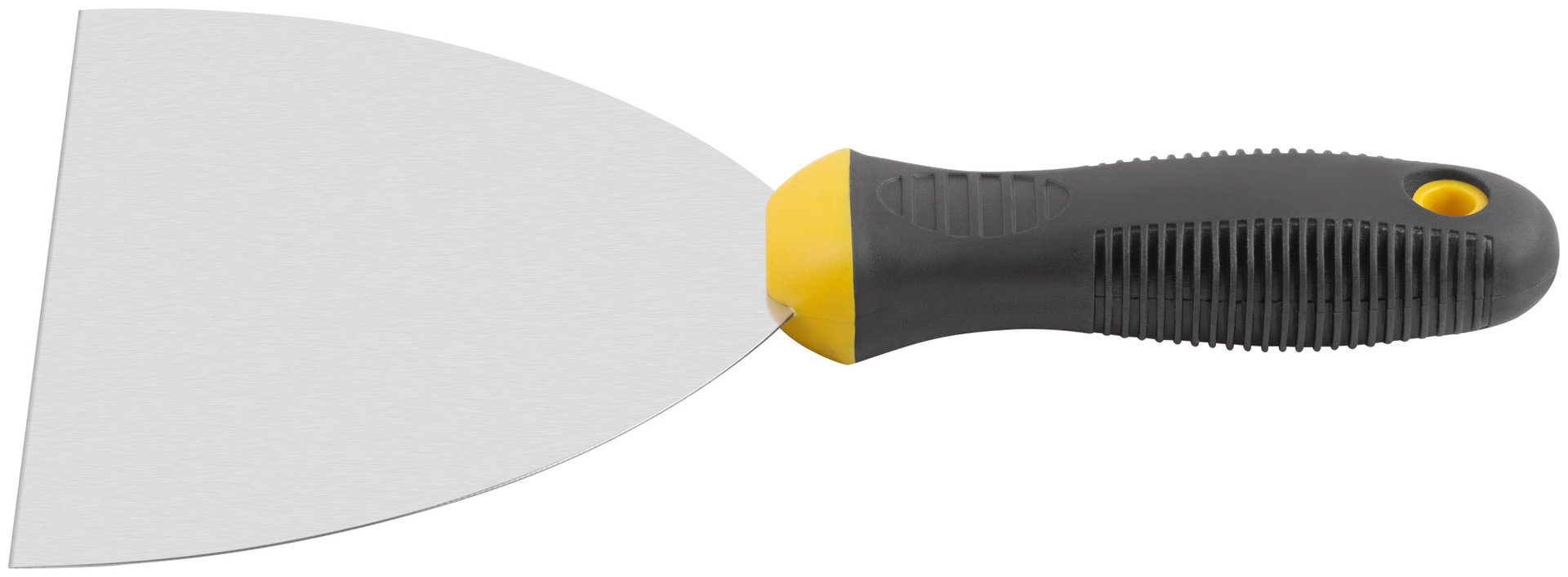 Шпатель, нерж.сталь, черно-желтая прорезин.ручка 6 (150 мм) (06688)