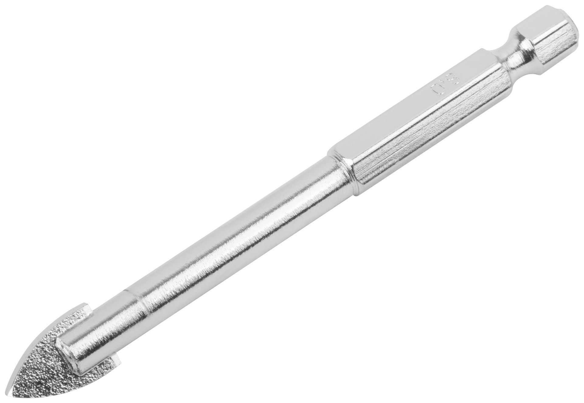 Сверло по кафелю, шестигранный U-хвостовик под биту 8 мм (36018)