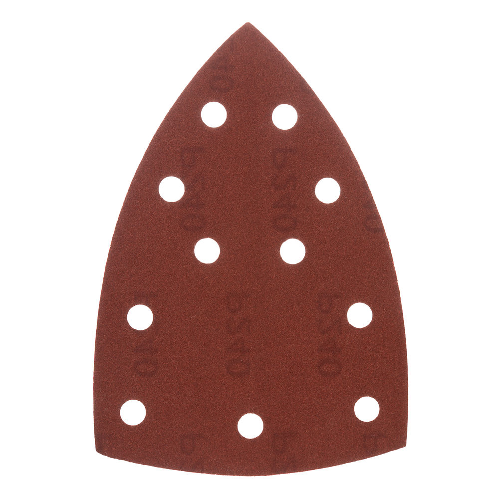 Треугольник абразивный на ворc. подложке под липучку, перф., P 240, 150х150х100 мм, 5 шт. Denzel (738667)