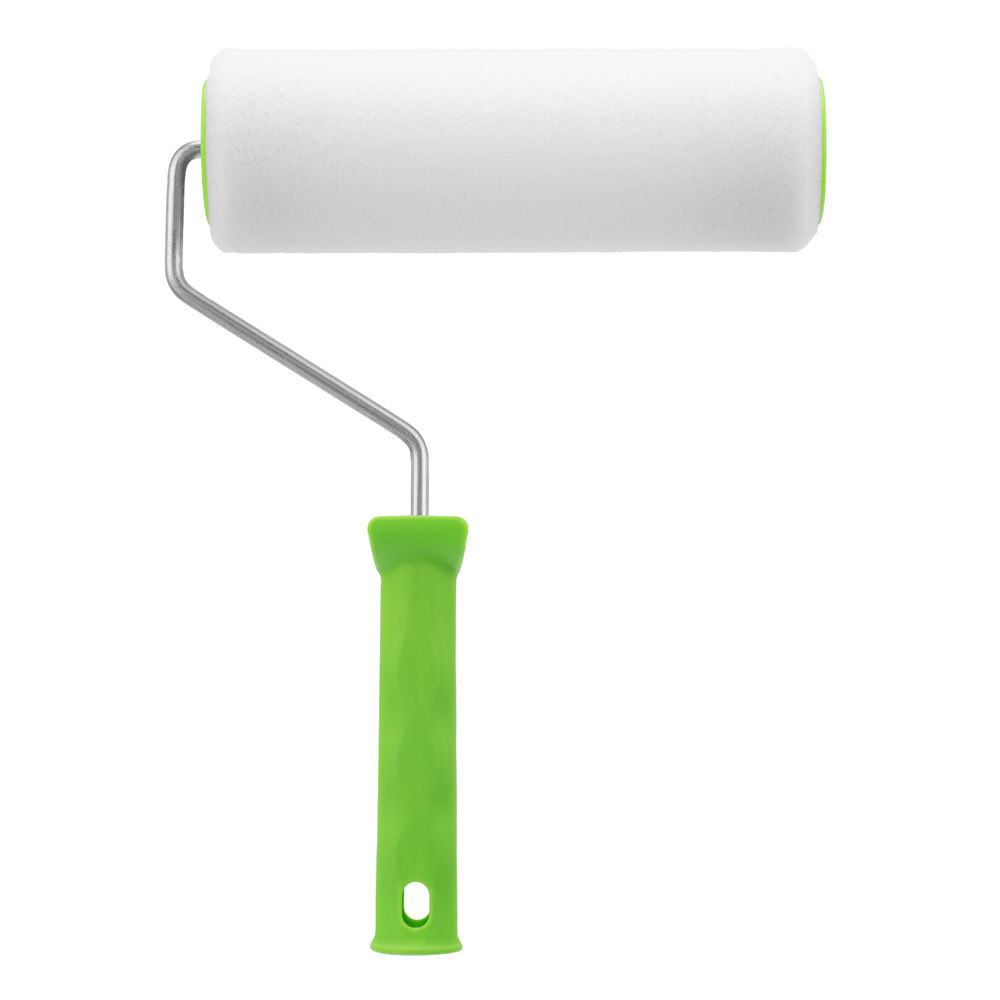 Валик Поролон с ручкой, 200 мм, D 48 мм, D ручки 6 мм Сибртех (80103)