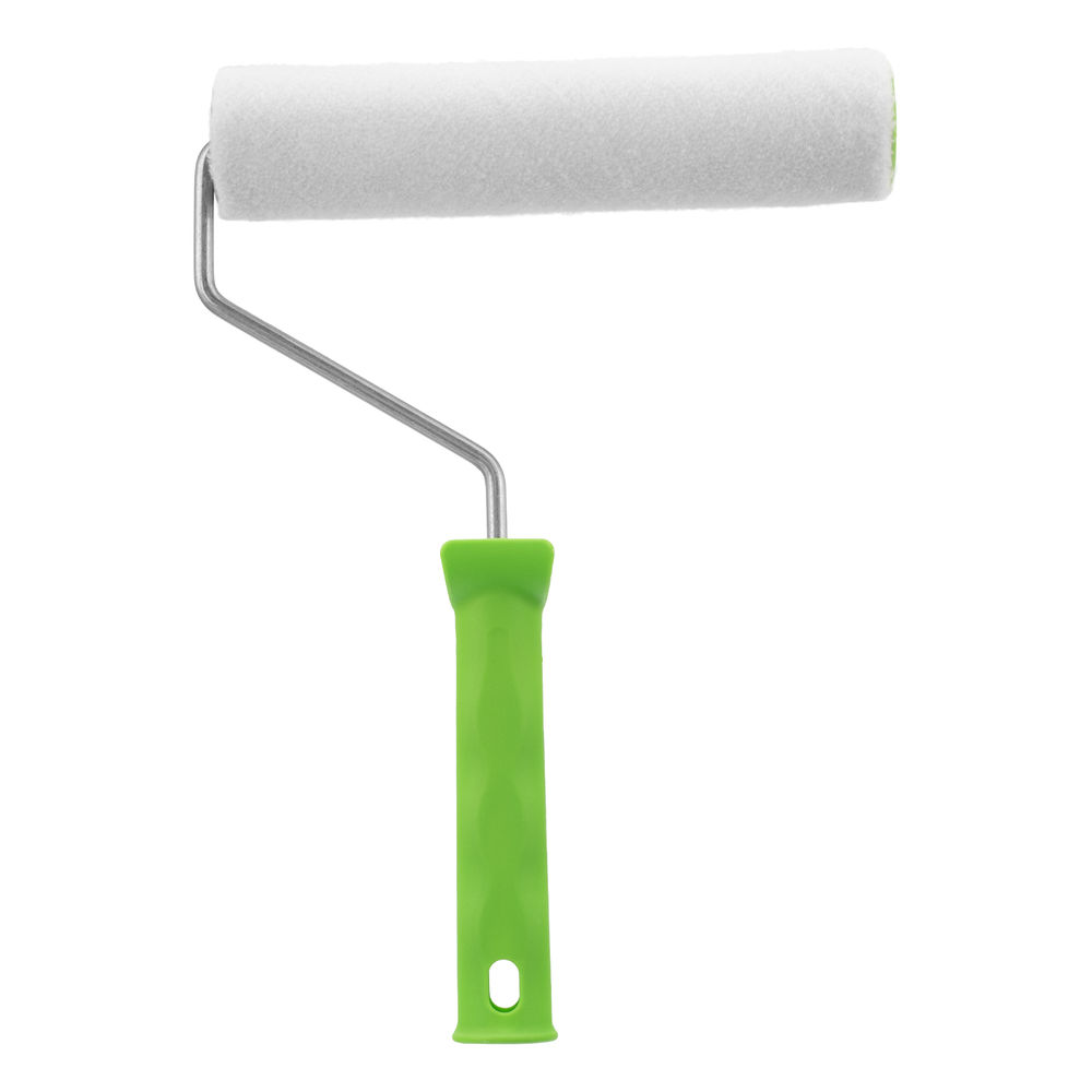 Валик Велюр с ручкой, 200 мм, ворс 5 мм, D 36 мм, D ручки 6 мм Сибртех (80134)