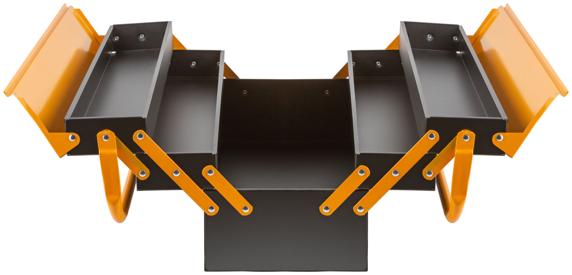 Ящик для инструмента металлический с 4-мя раздвижными отделениями 530х200х200 мм