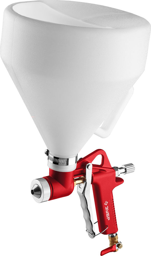 Пистолет для штукатурки MKP 600, 4, 6, 8 мм, картушный, верхний бачок ЗУБР 06466