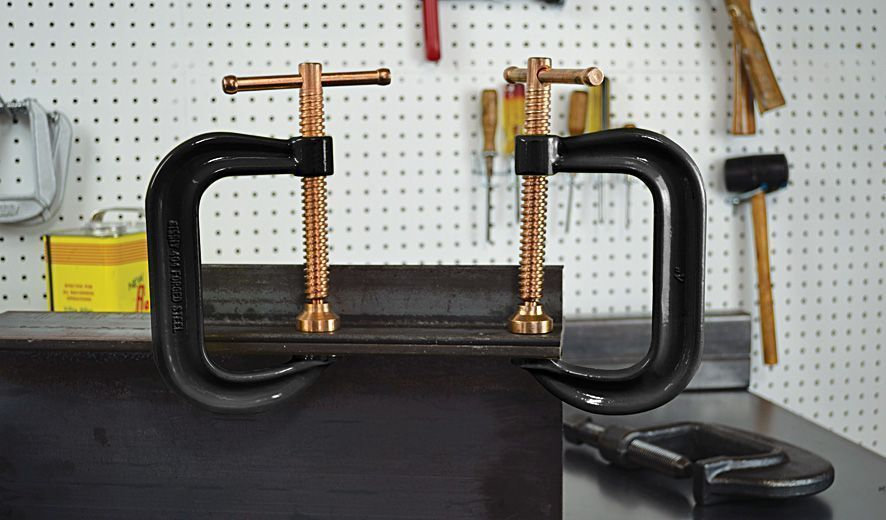 CDF406C Струбцина C-образная 150/100, 18 кН, медное покрытие винта (BE-CDF406C)