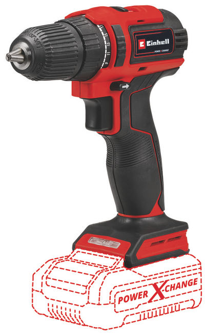 Дрель аккумуляторная Einhell PXC TE-CD 18/40 Li BL, 18В,40Нм,патрон 10мм,без АКК и ЗУ (4513997)