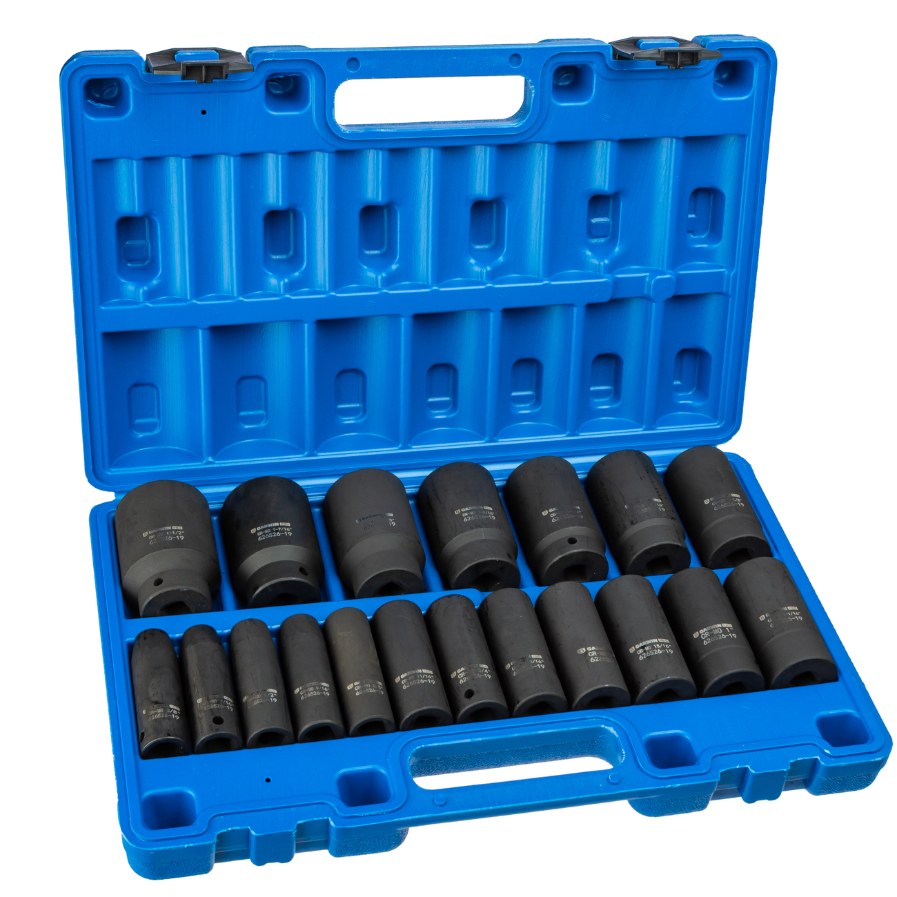 Набор ударных головок дюймовых глубоких 78 мм, 1/2, 19 пр., 3/8 — 1-1/2 GARWIN PRO 626526-19