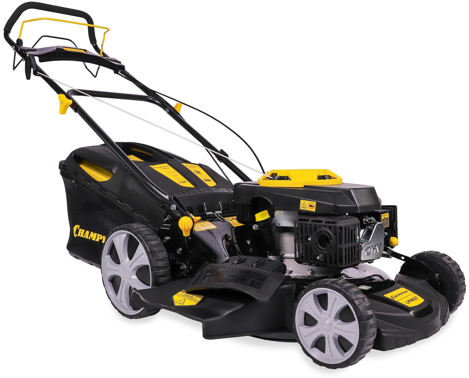 Газонокосилка CHAMPION LM4627 (2,6кВт привод 457мм 60л 25-75мм 1рычаг/7, 28,7кг 4в1) (LM4627)