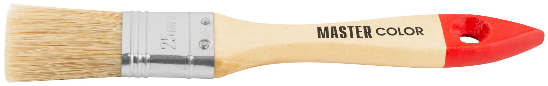 Кисть флейцевая, натур. щетина, 55% топс, лакиров.ручка, ширина 25 мм (30-0011)