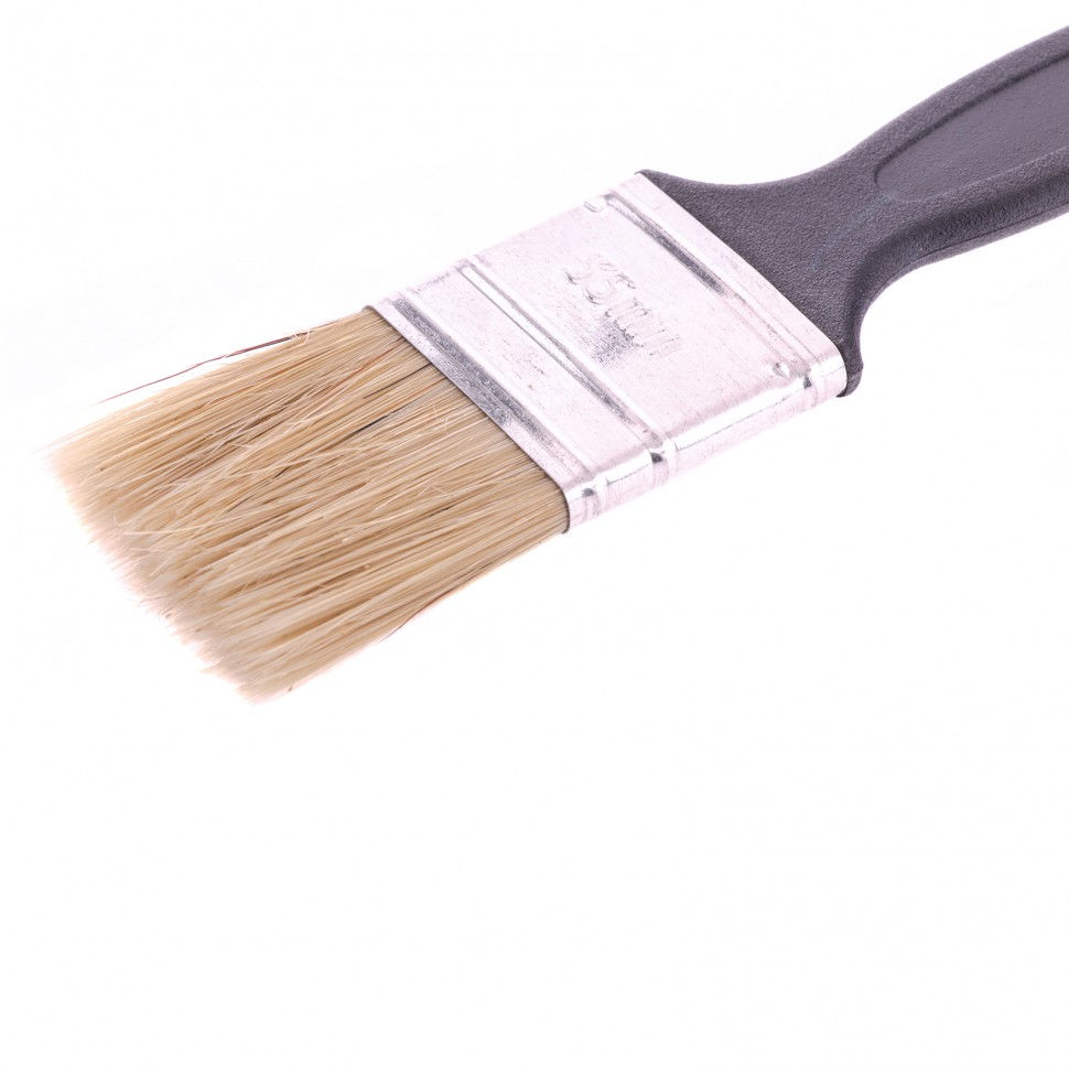 Кисть флейцевая Стандарт, 35 х 6 мм, натуральная щетина, пластиковая ручка Сибртех (82503)