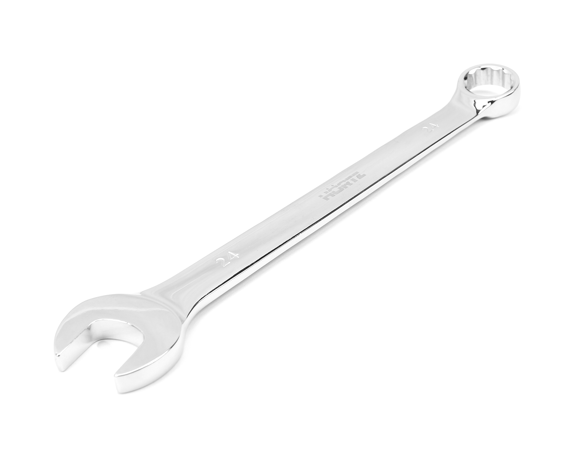 Ключ гаечный комбинированный удлиненный 24х24 мм хромирование HORTZ