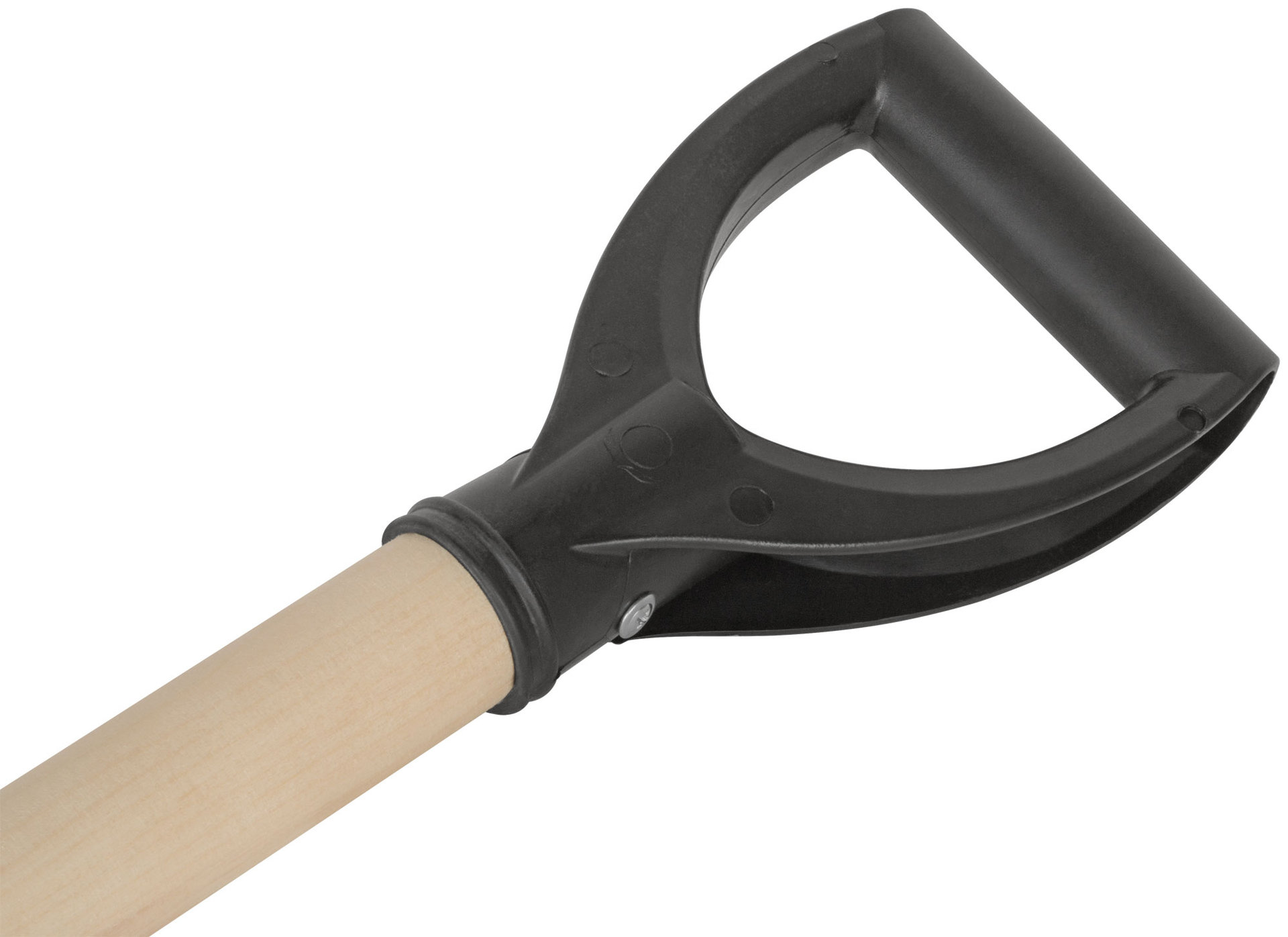 Лопата штыковая прямоугольная, рельсовая сталь, с деревянным черенком и V-ручкой 210х385х1440 мм (77191)