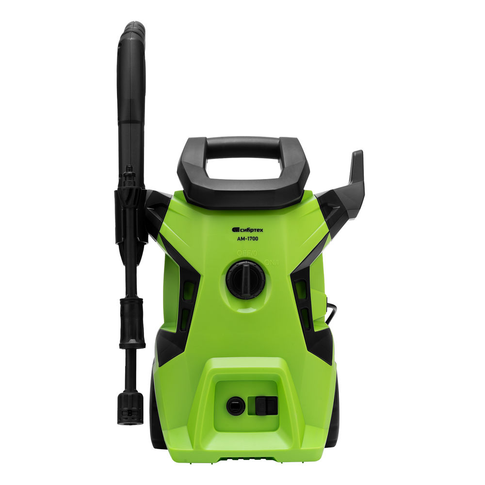 Моечная машина высокого давления АМ-1700, 1700 Вт, 130 бар, 350 л/ч, колесная Сибртех (58222)