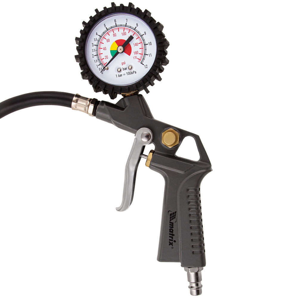 Набор пневмоинструмента, 5 предметов, быстросъемное соединение, краскораспылитель с нижним бачком Matrix (57302)