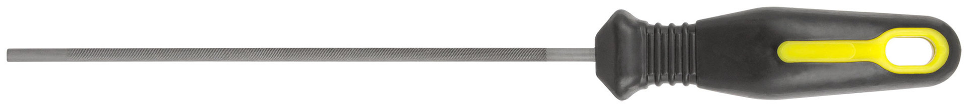 Напильник для заточки цепей бензопил круглый, с прорезиненной ручкой 4,8 х 200 мм (42813)