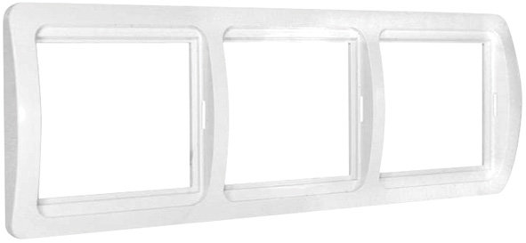 Рамка горизонтальная 3-х местная, скрытая установка UNIVERSAL (84019)