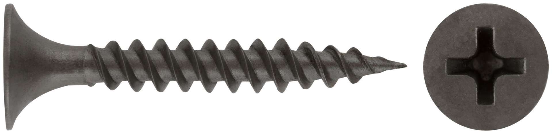 Саморезы черные по гипроку к металлу 3,5 х 25 (фасовка 30 шт) (22525-2)